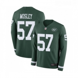 Youth New York Jets 57 CJ Mosley Limited Green Therma Long Sleeve Football Jersey