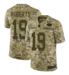 Youth Nike Jets 19 Andre Roberts Camo Stitched NFL Limited 2018 Salute to Service Jersey