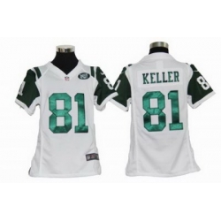 Youth Nike New York Jets 81# Dustin Keller White Jerseys