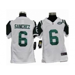 Youth Nike Youth New York Jets #6 Mark Sanchez White jerseys