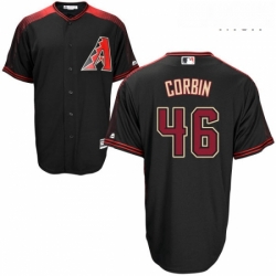 Mens Majestic Arizona Diamondbacks 46 Patrick Corbin Replica Black Alternate Home Cool Base MLB Jersey