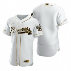 Atlanta Braves Blank White Nike Mens Authentic Golden Edition MLB Jersey