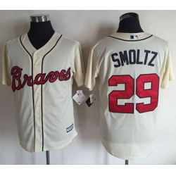 Braves #29 John Smoltz Cream New Cool Base Stitched MLB Jersey