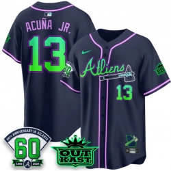 MEN ATLANTA BRAVES ATLIENS 13 Ronald Acuna Jr FLEX BASE Fashion JERSEY ALL STITCHED