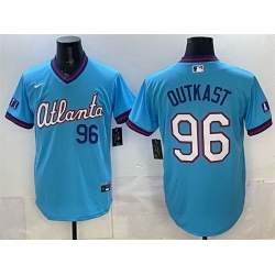 Men Atlanta Braves  96 OutKast Powder Blue 2026 City Connect Stadium Stitched Baseball Jersey