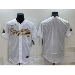 Men Atlanta Braves Blank 2022 All Star White Flex Base Stitched Baseball Jersey