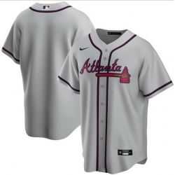 Men Atlanta Braves Nike Gray Blank Jersey