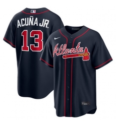 Men Atlanta Braves13 Ronald Acuna Jr Nike Navy Alternate Replica Jerseys Men Atlanta Braves13 Ronald Acuna Jr Nike Navy Alternate Replica Jerseys