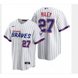 Men's Nike Atlanta Braves #27 Austin Riley White City Player Jersey