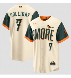Men Baltimore Orioles 7 Jackson Holliday Natural 2026 City Connect Stadium Stitched Baseball Jersey Men Baltimore Orioles 7 Jackson Holliday Natural 2026 City Connect Stadium Stitched Baseball Jersey