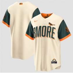 Men Baltimore Orioles Blank Natural 2026 City Connect Stadium Stitched Baseball Jersey