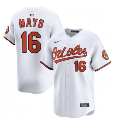 Men Baltimore Orioles Nike Home Limited Jersey White Mayo Coby 16