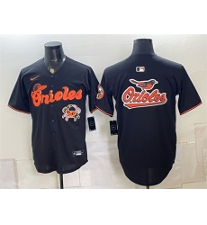 Men Baltimore Orioles Team Big Logo Black With Patch Vapor Premier Limited Stitched Baseball Jerseys