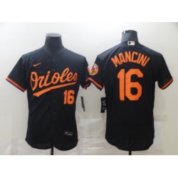 Men Nike Baltimore Orioles 16 Trey Mancini Black Alternate 2020 Flex Base Player MLB Jersey