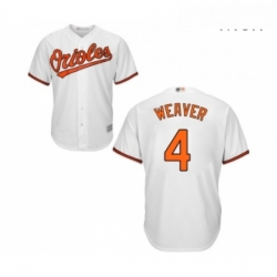 Mens Baltimore Orioles 4 Earl Weaver Replica White Home Cool Base Baseball Jersey 