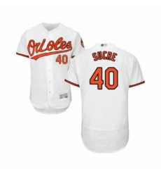 Mens Baltimore Orioles 40 Jesus Sucre White Home Flex Base Authentic Collection Baseball Jersey