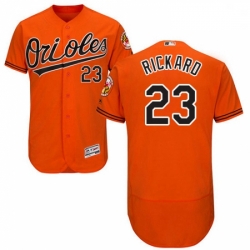 Mens Majestic Baltimore Orioles 23 Joey Rickard Orange Alternate Flex Base Authentic Collection MLB Jersey