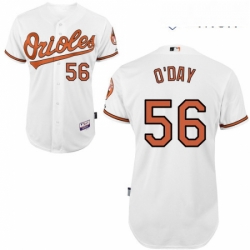 Mens Majestic Baltimore Orioles 56 Darren ODay Replica White Home Cool Base MLB Jersey