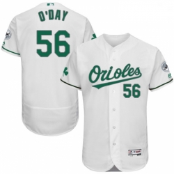 Mens Majestic Baltimore Orioles 56 Darren ODay White Celtic Flexbase Authentic Collection MLB Jersey