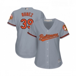 Womens Baltimore Orioles 39 Renato Nunez Replica Grey Road Cool Base Baseball Jersey 