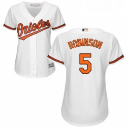 Womens Majestic Baltimore Orioles 5 Brooks Robinson Replica White Home Cool Base MLB Jersey