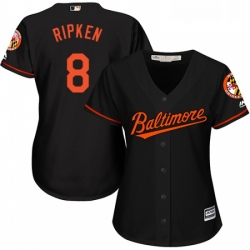 Womens Majestic Baltimore Orioles 8 Cal Ripken Authentic Black Alternate Cool Base MLB Jersey