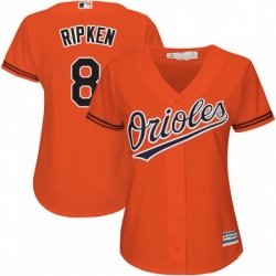 Womens Majestic Baltimore Orioles 8 Cal Ripken Authentic Orange Alternate Cool Base MLB Jersey