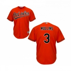 Youth Baltimore Orioles 3 Cedric Mullins Replica Orange Alternate Cool Base Baseball Jersey 