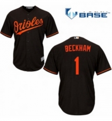 Youth Majestic Baltimore Orioles 1 Tim Beckham Authentic Black Alternate Cool Base MLB Jersey 