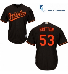 Youth Majestic Baltimore Orioles 53 Zach Britton Replica Black Alternate Cool Base MLB Jersey