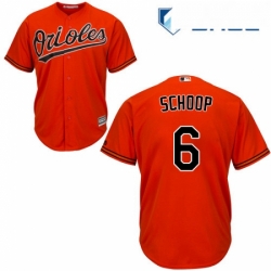 Youth Majestic Baltimore Orioles 6 Jonathan Schoop Authentic Orange Alternate Cool Base MLB Jersey