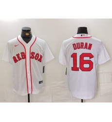 Men Boston Red Sox 16 Jarren Duran White Stitched Baseball Jersey