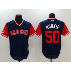 Men Boston Red Sox 50 Mookie Blue Game Legend Edition MLB Jersey