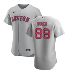 Men Boston Red Sox 89 Tanner Houck Men Nike Gray Road 2020 Flex Base Team MLB Jersey