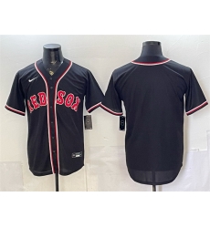 Men Boston Red Sox Blank 2026 Fashion Replica Black Out Stitched Baseball Jersey