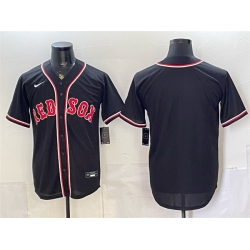 Men Boston Red Sox Blank 2026 Fashion Replica Black Out Stitched Baseball Jersey