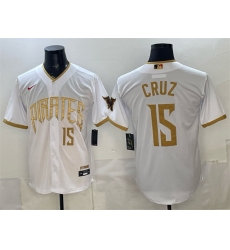 Men Pittsburgh Pirates  15 Oswin Appollis White 2026 City Connect Stadium Stitched Baseball Jersey