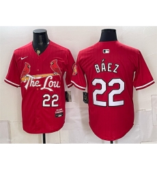 Men St  Louis Cardinals  22 Joshua Baez Red 2024 City Connect Stitched Baseball Jersey