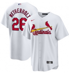 Men St Louis Cardinals 26 JJ Wetherholt White Home Stitched Baseball Jersey Men St Louis Cardinals 26 JJ Wetherholt White Home Stitched Baseball Jersey