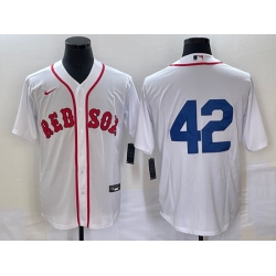 Men's Boston Red Sox #42 Jackie Robinson White Cool Base Stitched Baseball Jersey