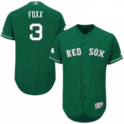 Mens Majestic Boston Red Sox 3 Jimmie Foxx Green Celtic Flexbase Authentic Collection MLB Jersey