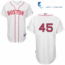 Mens Majestic Boston Red Sox 45 Pedro Martinez Authentic White New Cool Base MLB Jersey