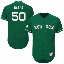 Mens Majestic Boston Red Sox 50 Mookie Betts Green Celtic Flexbase Authentic Collection MLB Jersey