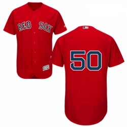 Mens Majestic Boston Red Sox 50 Mookie Betts Red Alternate Flex Base Authentic Collection MLB Jersey