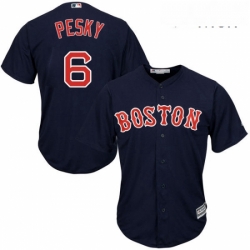 Mens Majestic Boston Red Sox 6 Johnny Pesky Replica Navy Blue Alternate Road Cool Base MLB Jersey