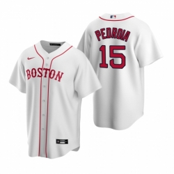 Mens Nike Boston Red Sox 15 Dustin Pedroia White Alternate Stitched Baseball Jerse