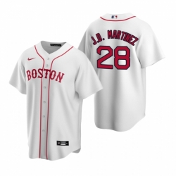 Mens Nike Boston Red Sox 28 JD Martinez White Alternate Stitched Baseball Jersey