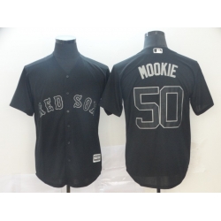 Red Sox 50 Mookie Betts Mookie Black 2019 Players 27 Weekend Player Jersey