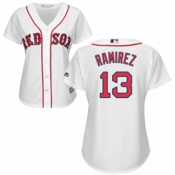 Womens Majestic Boston Red Sox 13 Hanley Ramirez Replica White Home MLB Jersey