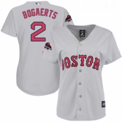 Womens Majestic Boston Red Sox 2 Xander Bogaerts Authentic Grey Road 2018 World Series Champions MLB Jersey